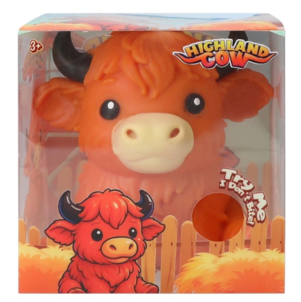 Squishy Squeeze Highland Cow Jumbo Toy - Picture 2 of 5